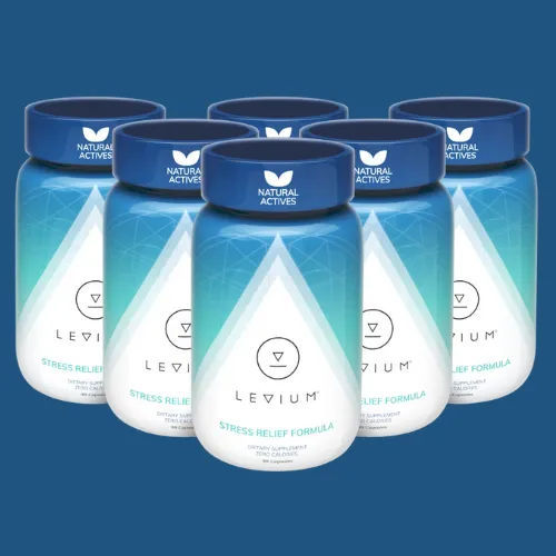 Levium natural stress relief supplement bottle